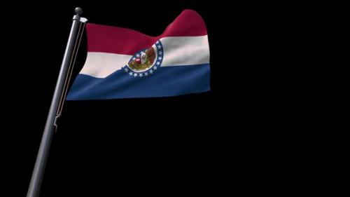 Videohive - Missouri State Flag With Alpha Channel 4K - 36044923 - 36044923