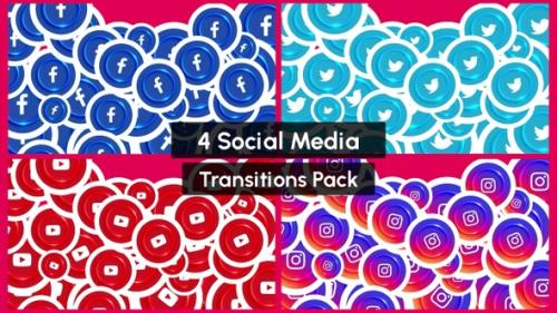 Videohive - Social Media Transitions Pack - 4 Clips - 36051955 - 36051955