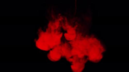 Videohive - Red Smoke Falling 4K - 36052278 - 36052278