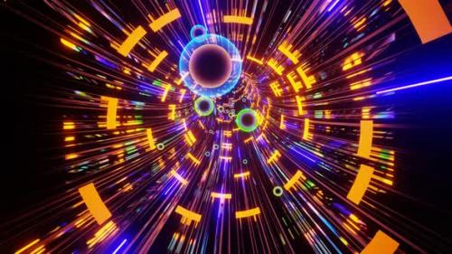 Videohive - Hyper Neon Tunnel With Balloons 02 - 36054063 - 36054063