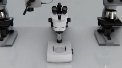 Videohive - microscope in white lab - 36054391 - 36054391