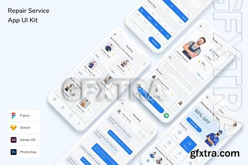 Repair Service App UI Kit PDVC3FQ