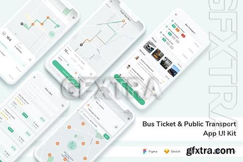 Bus Ticket & Public Transport App UI Kit PHWSDXA