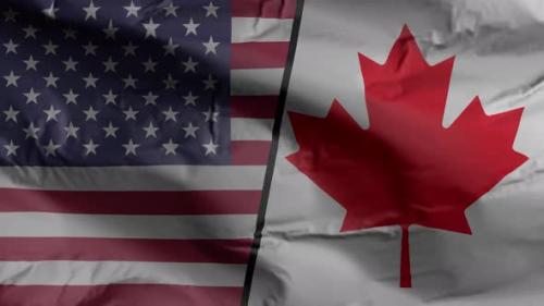 Videohive - United States and Canada flag - 35989875 - 35989875