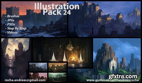 Gumroad Patreon – Andreas Rocha – Illustration Pack 24