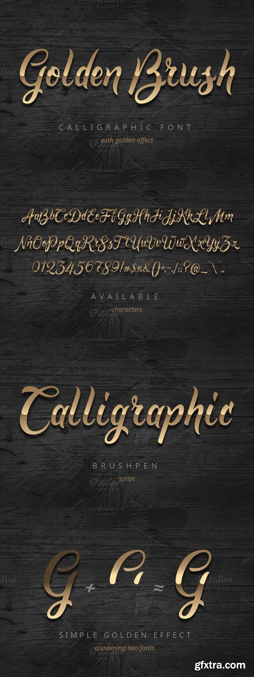 Golden Brush font