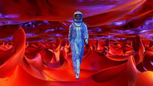 Videohive - Astronaut on the Red Planet VJ Loop Tunnel - 36015295 - 36015295