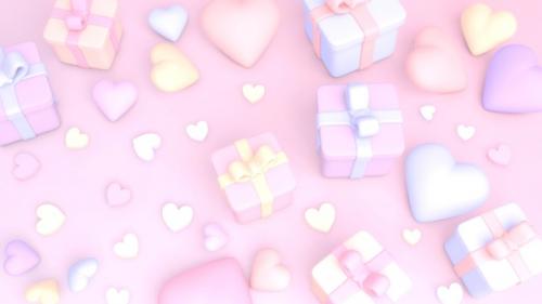 Videohive - Pastel Hearts And Gifts - 36016679 - 36016679