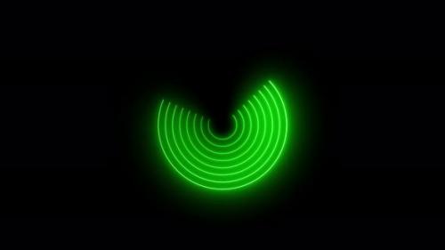 Videohive - green neon circles abstract futuristic motion background. - 36018417 - 36018417