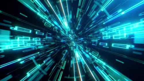 Videohive - Warp Speed Digital Rays - 36022834 - 36022834