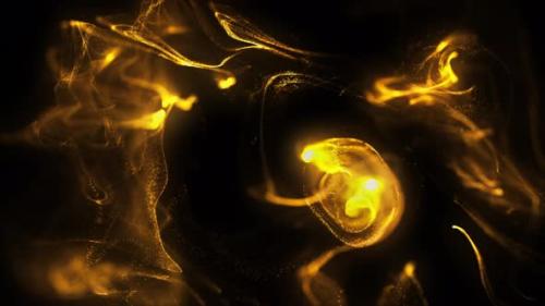 Videohive - Gold Particles Animtion Background Loop 4K - 36035876 - 36035876