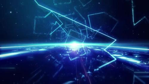 Videohive - Light Dark Blue Galaxy Loop - 36041567 - 36041567