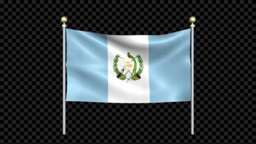 Videohive - Flag Of Guatemala Waving In Double Pole Looped - 35961207 - 35961207