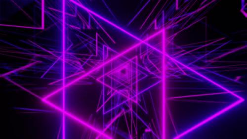 Videohive - Pink And Purple Rotated Triangles Tunnel Background Vj Loop HD - 35972513 - 35972513