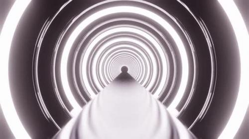 Videohive - Silver Round Tunnel Background Vj Loop 4K - 35972535 - 35972535