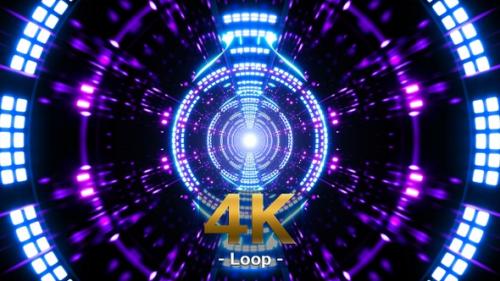 Videohive - Flashing Neon Light Tunnel VJ Loop - 35972815 - 35972815