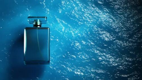Videohive - Perfume or cologne bottle on a sea wave background - 35978569 - 35978569