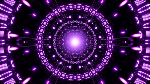 Videohive - Glittering Purple Light Mechanical Tunnel - 35979094 - 35979094