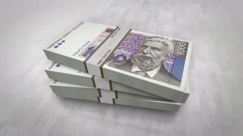 Videohive - Croatia Kuna money banknote pile packs - 35979406 - 35979406