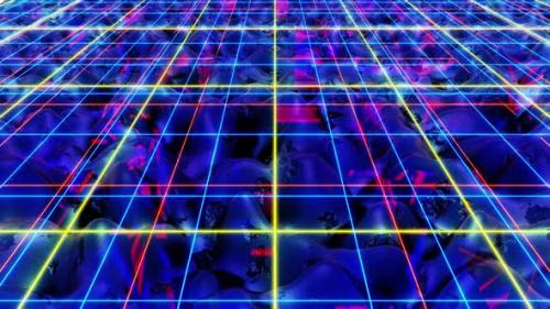 Videohive - Endless Laser Light Grid Loop - 35980322 - 35980322