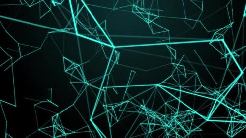 Videohive - Plexus, Abstract 3D Technology, Moving Dots And Lines With Alpha Channel, Transparent - 34474945 - 34474945