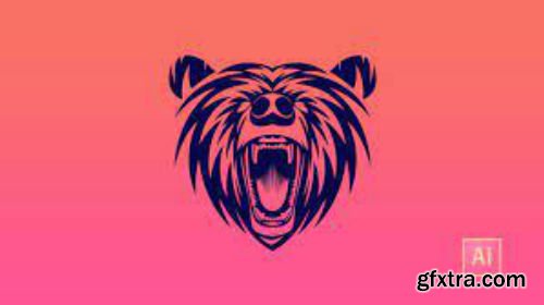 Advance logo design course: Bear mascot shape design