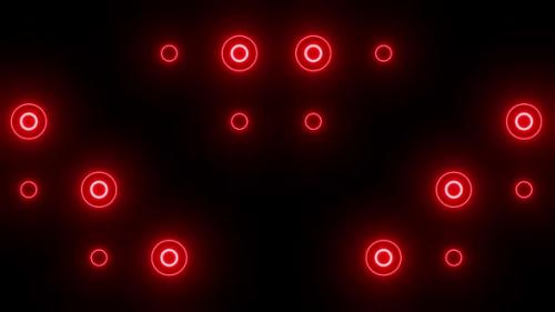 Videohive - 4k Red Neon Circles Loop Pack - 34479448 - 34479448