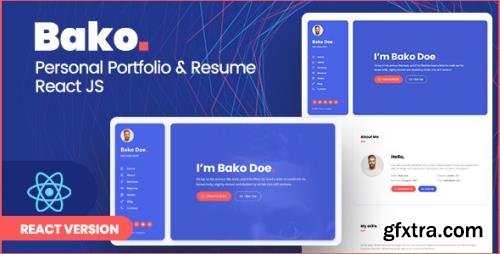 ThemeForest - Bako v1.0 - Personal Portfolio & Resume React Template - 32935328