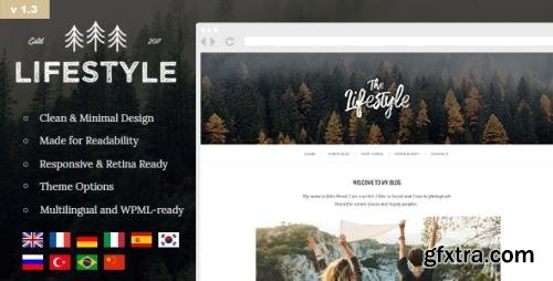 ThemeForest - The Lifestyle v1.3.1 - Vintage & Simple WordPress Blog Theme - 19901575