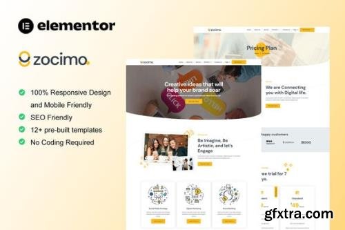 ThemeForest - Zocimo v1.0.0 - Social Media Marketing Agency Elementor Template Kit - 36041600