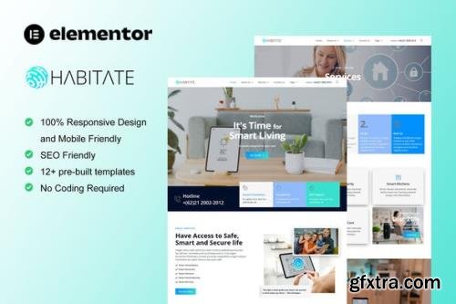 ThemeForest - Habitate v1.0.0 - Smart Home Services Elementor Template Kit - 35994547