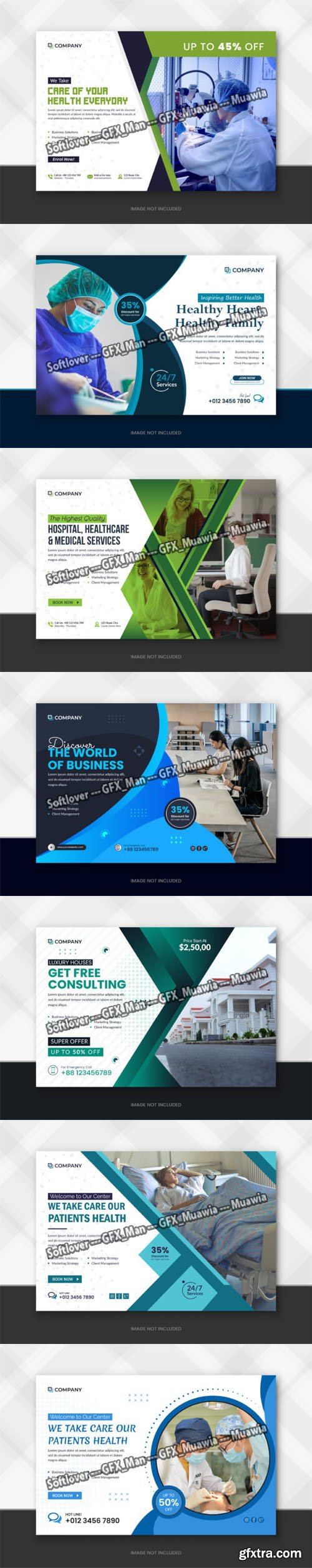 Multipurpose Social Media Banners Collection -  7 Vector Templates