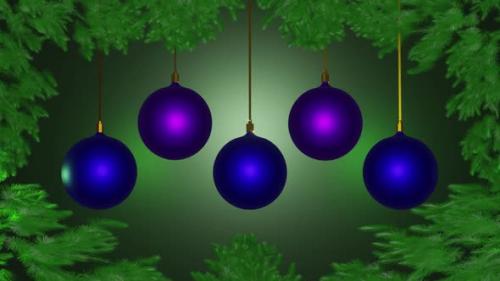 Videohive - Christmas Decoration Blue and Purple Balls - 34878105 - 34878105