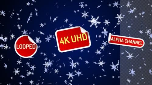 Videohive - Falling Snowflakes 4K - 34917413 - 34917413