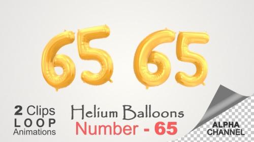 Videohive - Celebration Helium Balloons With Number – 65 - 35932252 - 35932252