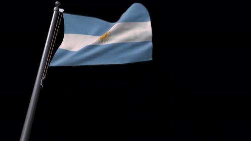 Videohive - Argentina Flag With Alpha Channel 4K - 35938910 - 35938910