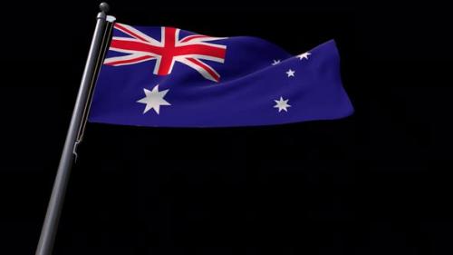 Videohive - Australia Flag With Alpha Channel 4K - 35938917 - 35938917