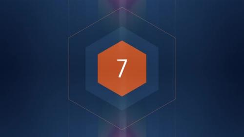 Videohive - The number 7 inside an orange rhombus - 34326776 - 34326776