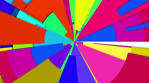 Videohive - Abstract Radiating Multi Color Wheel Loop - 34402911 - 34402911