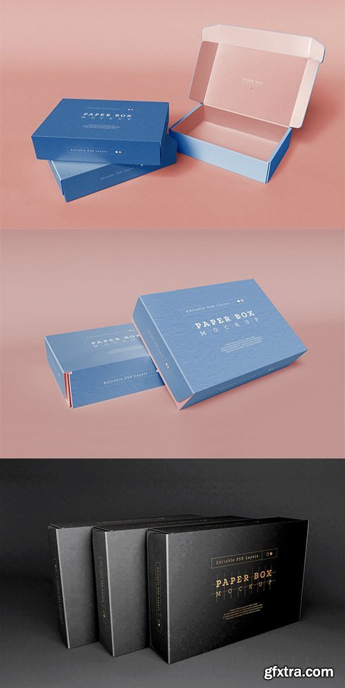 Paper Boxes Packaging Mockup