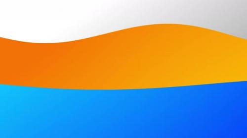 Videohive - Abstract three waves of a white, orange, and blue colors, seamless loop - 34430262 - 34430262