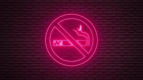 Videohive - No Smoking Sign On Wall Background - 34435778 - 34435778