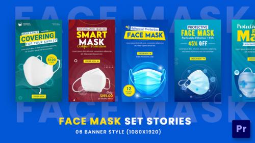 Videohive - Face Mask Ads Set Stories Pack For Premiere Pro - 35909499 - 35909499