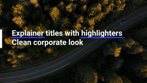 Videohive - Explainer Highlight Titles - 36045547 - 36045547