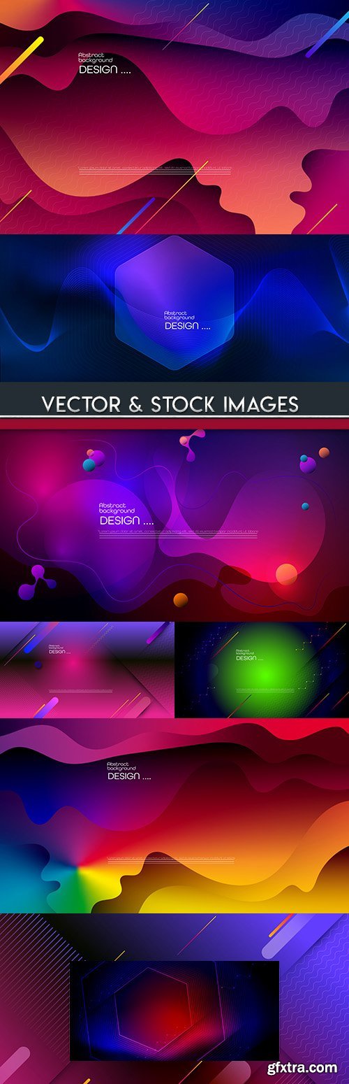 Dynamic gradient background abstract geometric