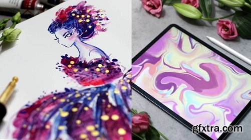 Modern Monotype Magic: Create Unique Art in Minutes with Gouache & Procreate