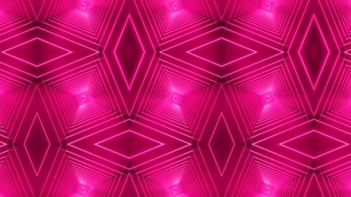 Videohive - Pink Color Neon Zoom In Tunnel Pattern Background Animation - 36076878 - 36076878