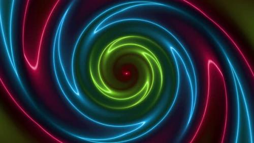 Videohive - Cyan Green Red Neon Twirl Motion Animated Background - 36077011 - 36077011