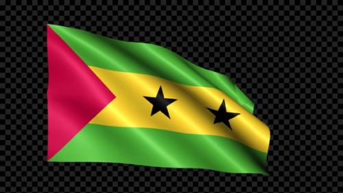 Videohive - Sao Tome And Principe Flag Blowing In The Wind - 36080399 - 36080399