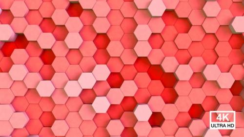 Videohive - Hexagonal Background Red V2 - 36080407 - 36080407